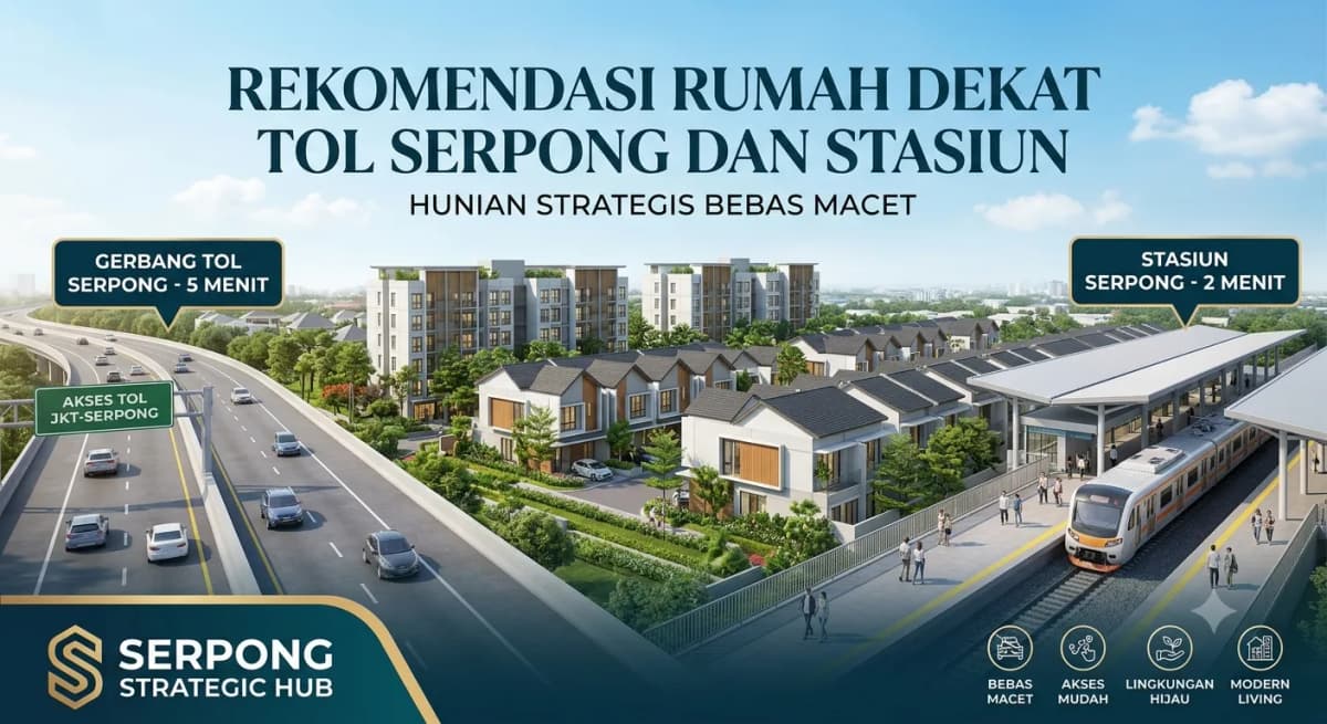 Rekomendasi Rumah Dekat Tol Serpong dan Stasiun: Hunian Strategis Bebas Macet
