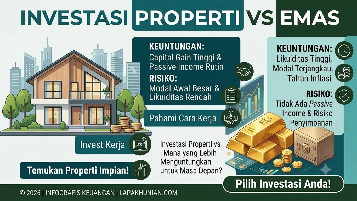 Investasi Properti vs Emas: Mana yang Lebih Menguntungkan untuk Masa Depan?