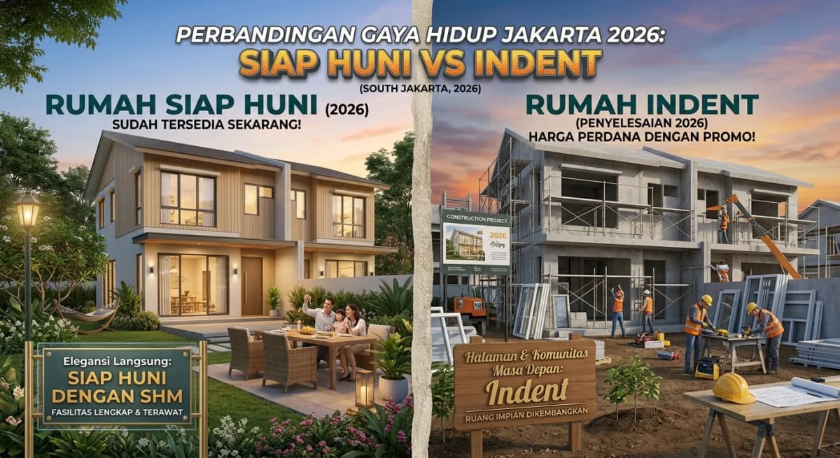 Rumah Siap Huni vs Indent 2026: Kelebihan, Risiko & Pilih yang Sesuai Kebutuhan