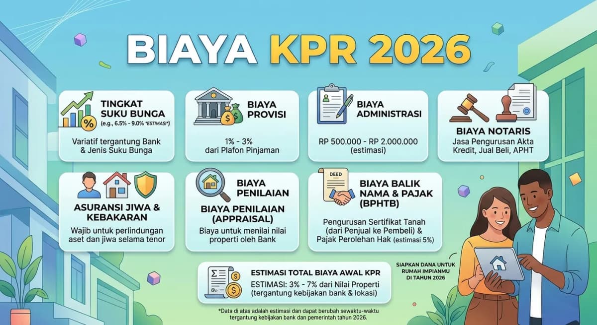 Biaya KPR 2026 Selain DP: Appraisal, Provisi, Asuransi & Notaris (5-10% dari Harga)