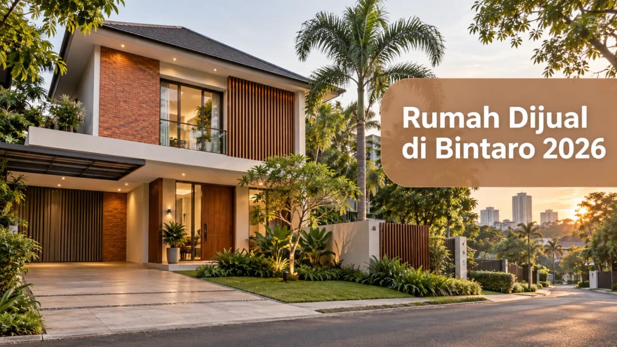 Rumah Dijual di Bintaro 2026: Harga per Cluster & Sektor