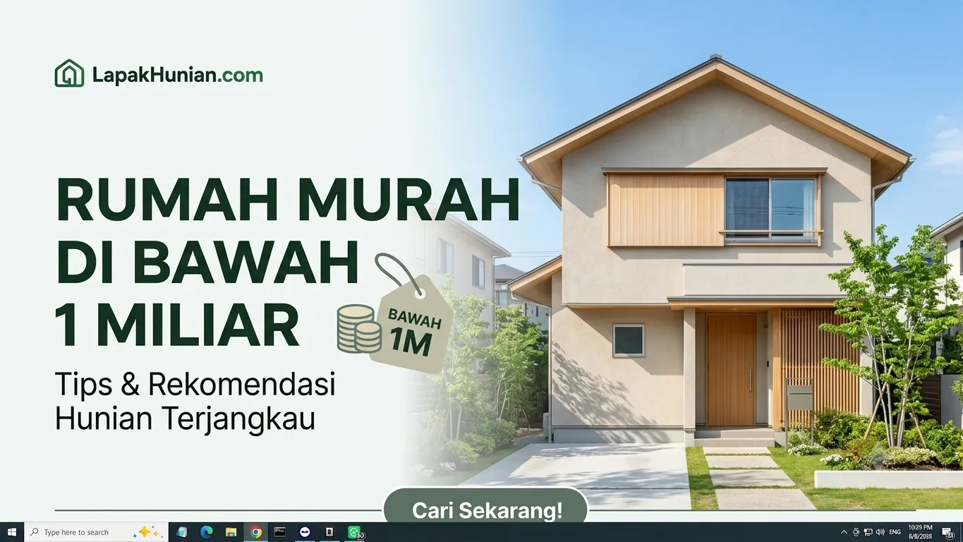 Rekomendasi Rumah Murah di Bawah 1 Miliar dan Tips Cerdas Memilihnya