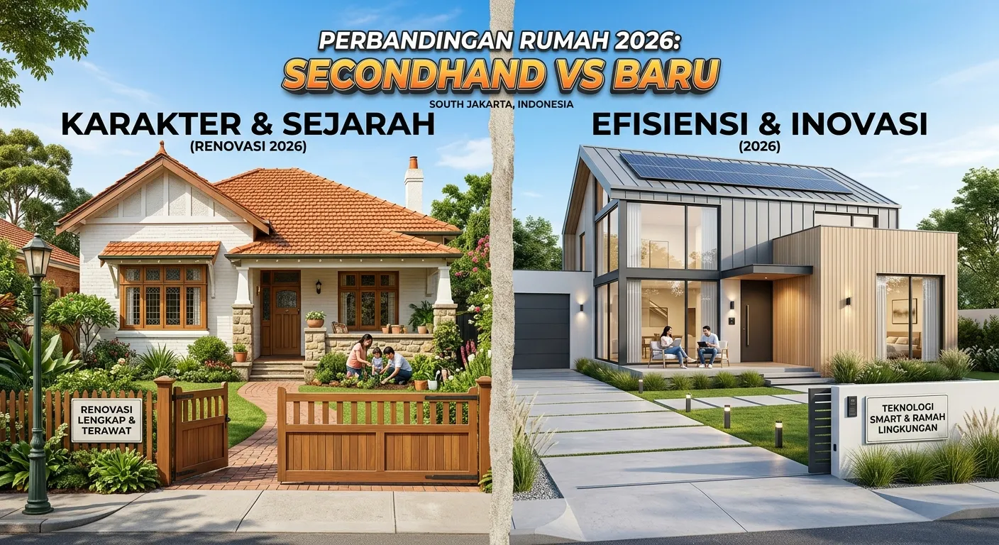 Rumah Second vs Baru 2026: Untung Rugi, Harga & Pilih Mana yang Lebih Cerdas