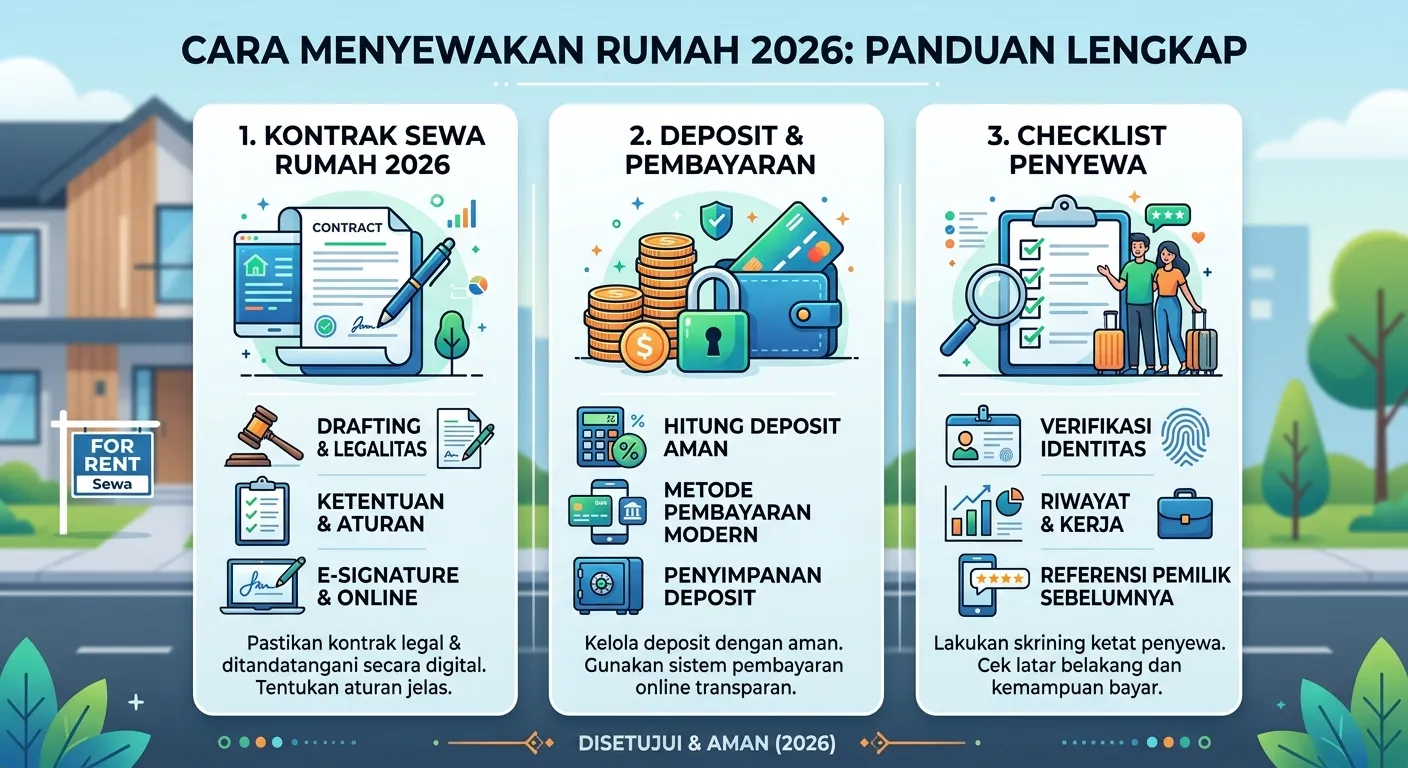 Cara Menyewakan Rumah 2026: Kontrak, Deposit & Checklist Penyewa